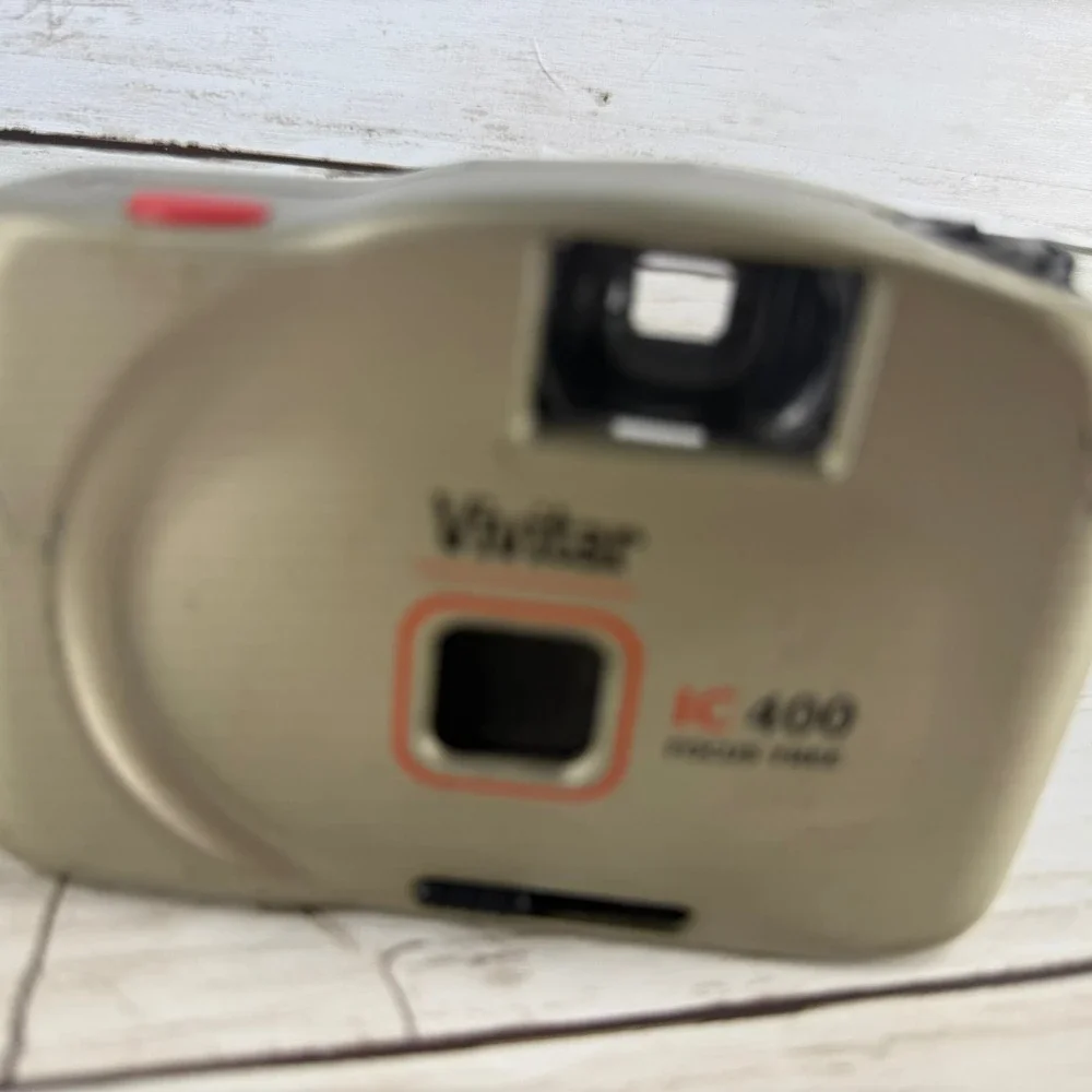Vivitar IC 400 Focus Free‎ and Panoramic 35mm Film Camera Lot Champagne Gold